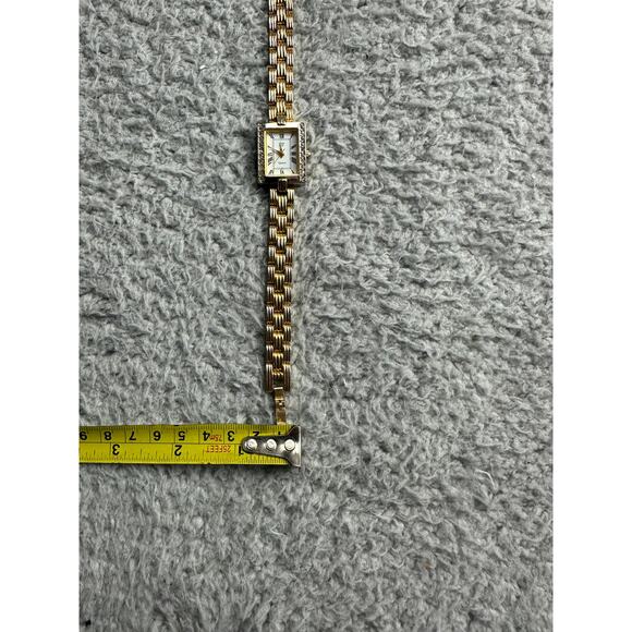 EJ Gold Tone Rhinestone Quartz Women's Wrist Watch Bracelet Band - Picture 4 of 9